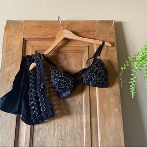 Chain Metal Two Piece Swimsuit